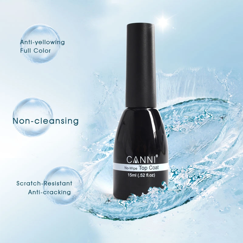 Верхнє покриття для гель-лаку Canni No-Wipe Top Coat без липкого шару 15 мл