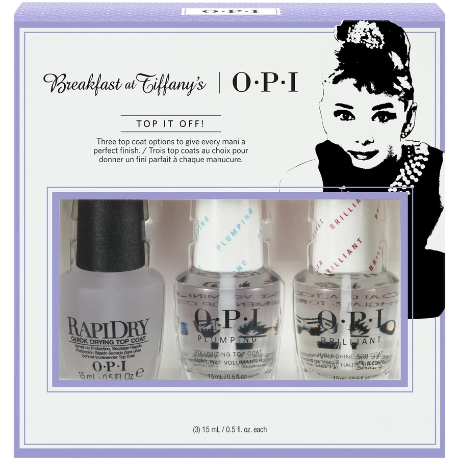 Набір закріплювачів для лаку OPI Top Coat Trio 3*15 мл ntt74+ntt36+ntt37