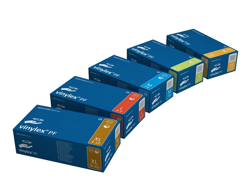Неопудрені одноразові рукавички Mercator Medical Vinylex PF Gloves (L 8-9) 100 шт.
