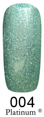 Гель-лак FOX Gel Polish Gold Platinum №004 щільний зелено-бірюзовий металізований мікроблиск 12 мл