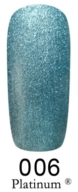 Гель-лак FOX Gel Polish Gold Platinum №006 щільний бірюзовий металізований мікроблиск 12 мл