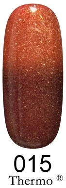 Гель-лак FOX Gel Polish Gold Thermo №015 12 коричнево-помаранчевий з мікроблиском
