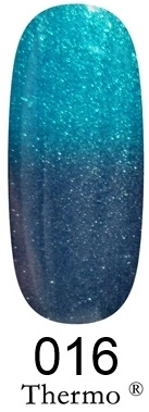 Гель-лак FOX Gel Polish Gold Thermo №016 синій-бірюзовий з мікроблиском 12 мл