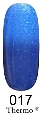 Гель-лак FOX Gel Polish Gold Thermo №017 синій-блакитний з мікроблиском 12 мл