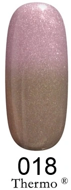 Гель-лак FOX Gel Polish Gold Thermo №018 рожевий-бежевий з мікроблиском 12 мл