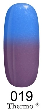 Гель-лак FOX Gel Polish Gold Thermo №019 темно-блакитний - приглушений коричнево-фіолетовий з мікроблиском 12 мл