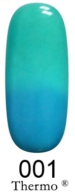 Гель-лак FOX Gel Polish Gold Thermo №001 бірюзовий-блакитний, емаль 6 мл