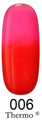 Гель-лак FOX Gel Polish Gold Thermo №006 червоний-рожевий, емаль 6 мл