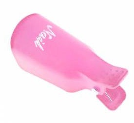 Набір прищіпок для зняття гель-лаку Naomi Gel Polish Removing Clips Pink рожевий 10 шт
