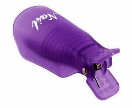 Набір прищіпок для зняття гель-лаку Naomi Gel Polish Removing Clips Violet фіолетовий 10 шт