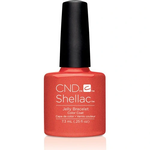 Гель-лак CND Shellac Jelly Bracelet кораловий, мікроблиск 7,3 мл