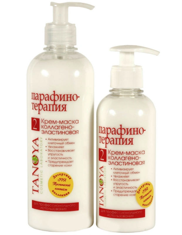 Крем-маска колагено-еластинова Тропічний коктейль Tanoya Cream Mask Collagen Elastin Tropical Cocktail 500 мл