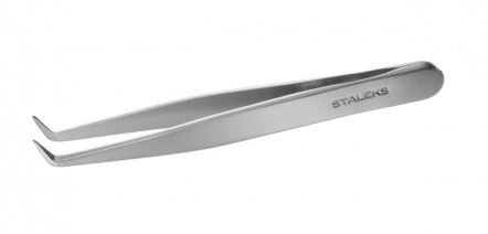 Пінцет для брів Staleks Eyebrow Сurved Short Tweezers вигнутий короткий