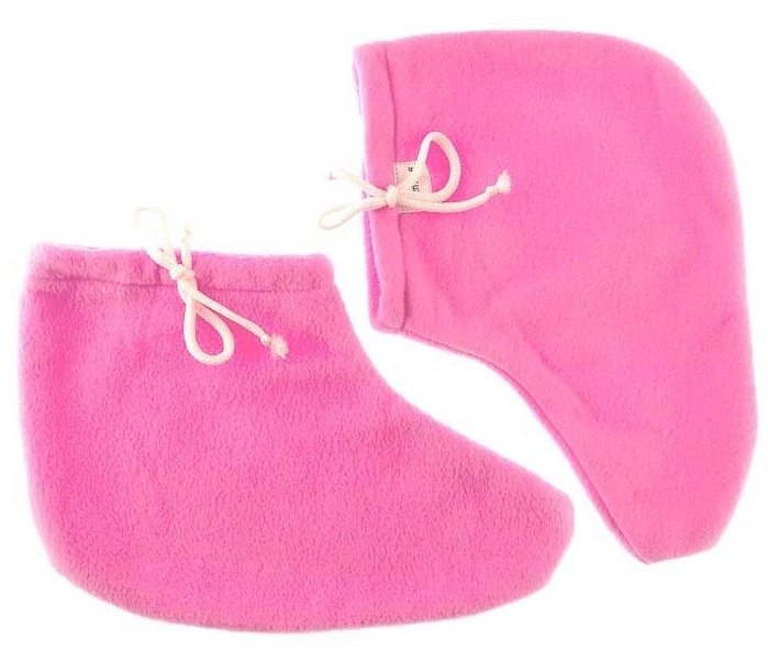 Шкарпетки махра-фліс Jerden-Proff Socks For Paraffinotherapy Pink рожеві