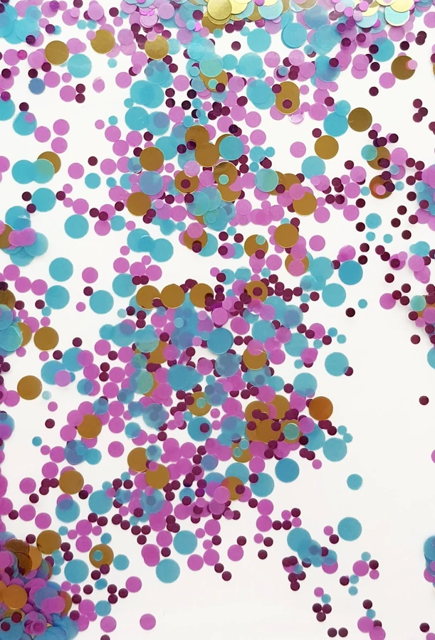 Конфетті-каміфубуки YRE Confetti-Camifubuki №4 лилово-фіолетовий, блакитний та золотий
