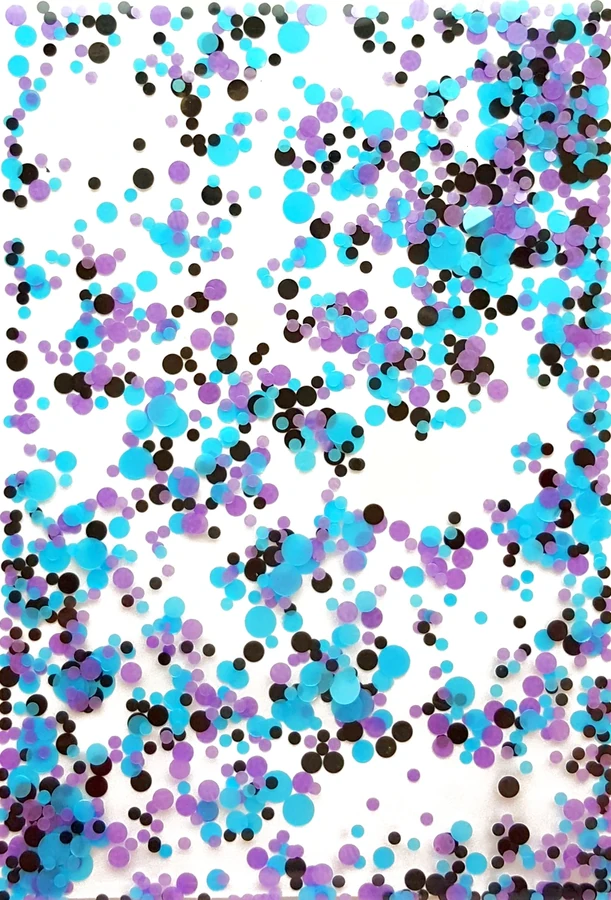 Конфетті-каміфубуки YRE Confetti-Camifubuki №7 блакитний, чорний та фіолетовий