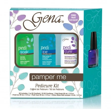 Міні-набір для педикюру+лак Gena Pedicure Kit Pamper Me