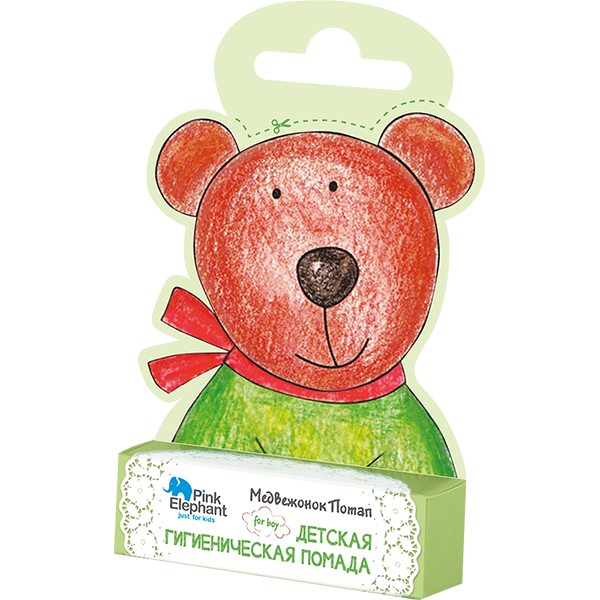 Pink Elephant Lip Balm For Kids Tender Wind Bear Potap