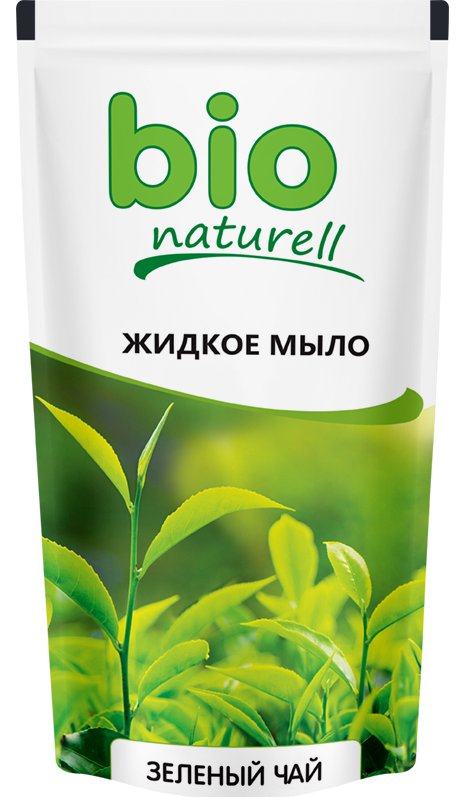 Дой-пак рідке мило «Зелений чай» Bio naturell Doypack Liquid Soap Green Tea 500 мл