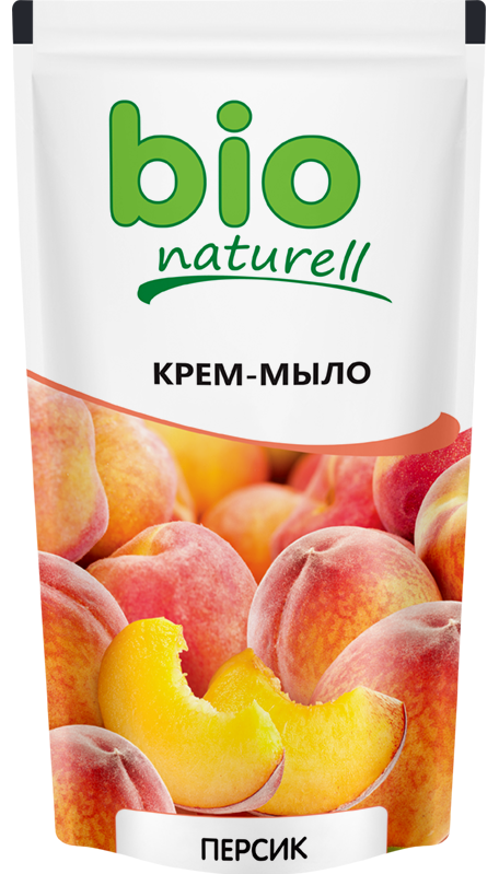 Дой-пак крем-мило «Персик» Bio naturell Doypack Cream Soap Peach 500 мл