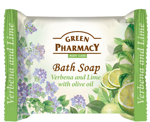 Туалетне мило Вербена та лайм з оливковою олією Green Pharmacy Bath Soap Verbena and Lime With Olive Oil 100 г