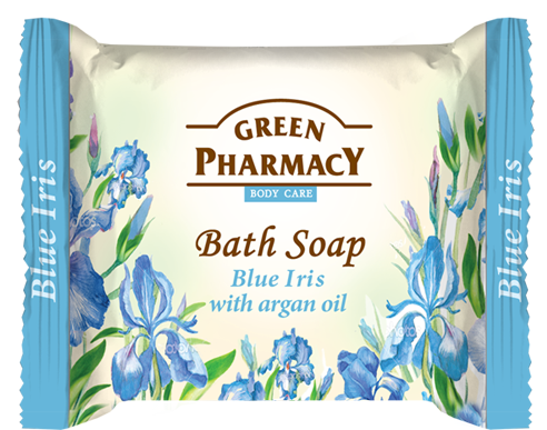 Туалетне мило Блакитний ірис з олією аргани Green Pharmacy Bath Soap Blue Iris With Argan Oil 100 г
