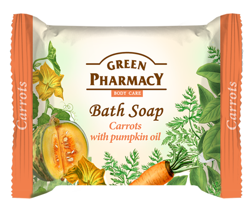 Туалетне мило Морква з олією гарбуза Green Pharmacy Bath Soap Carrot With Pumpkin Oil 100 г