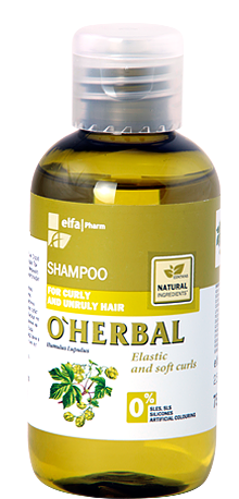 Шампунь для кучерявого та неслухняного волосся OHerbal Shampoo for Curly and Unruly Hair 75 мл