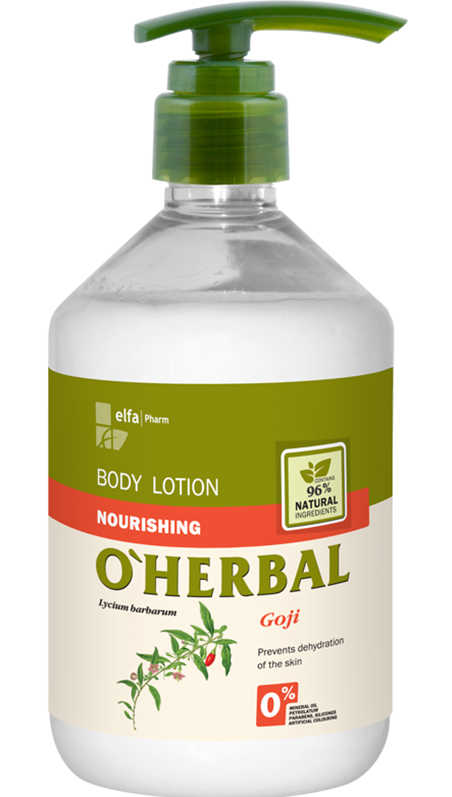 Поживний лосьйон для тіла з екстрактом ягід Годжі OHerbal Nourishing Body Lotion With Goji Extract 500 мл