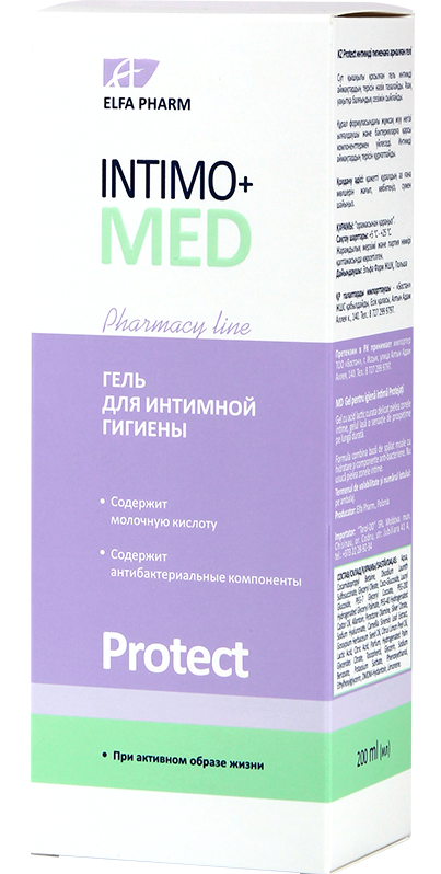 Гель для інтимної гігієни Захист Elfa Pharm Intimo+med Gel Protect 200 мл
