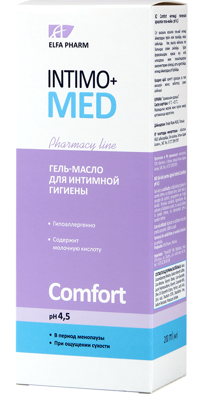 Гель-масло для інтимної гігієни Комфорт Elfa Pharm Intimo+med Gel-Oil Comfort 200 мл