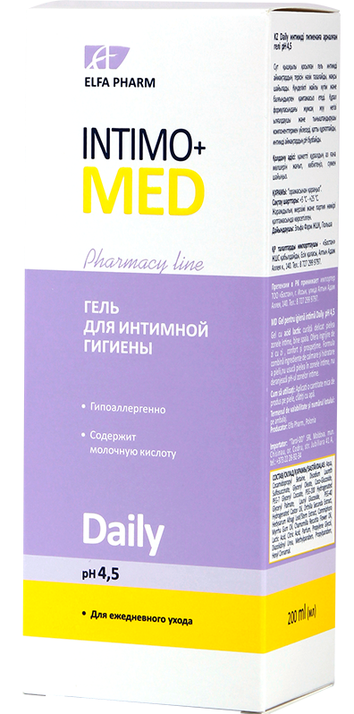 Гель для інтимної гігієни Щоденний Elfa Pharm Intimo+med Gel Daily 200 мл
