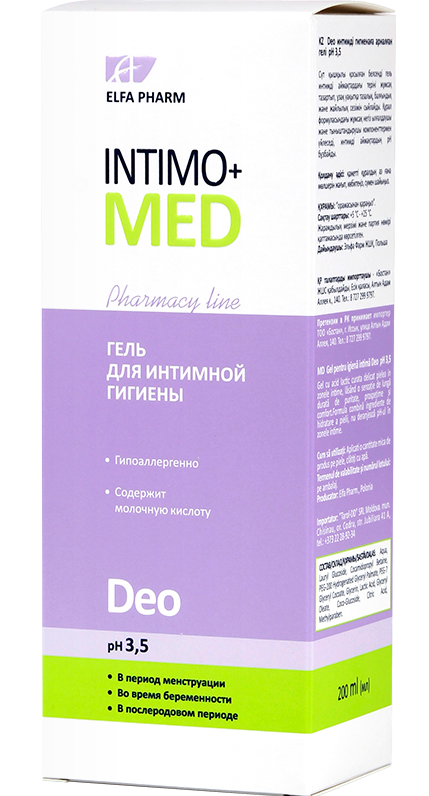 Гель для інтимної гігієни Део Elfa Pharm Intimo+med Gel Deo 200 мл