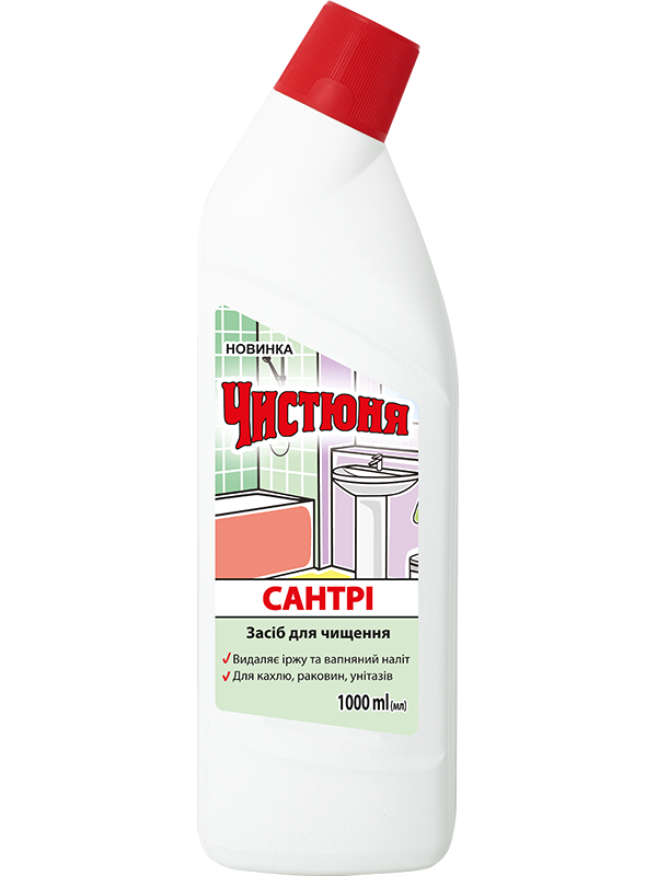 Засіб для чищення унітазів Сантрі Чистюня Toilet Cleaning Santry 1000 мл