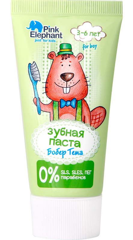 Зубна паста Бобер Тема Pink Elephant Toothpaste Beaver Tyoma 50 мл