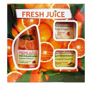 Косметичний набір Літній день Fresh Juice Cosmetic Set Summer Day гель для душу + 2 мила