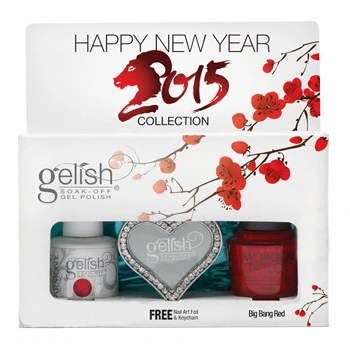 Набір лак+гель-лак Harmony Gelish 2015 Collection Kit червоний, емаль