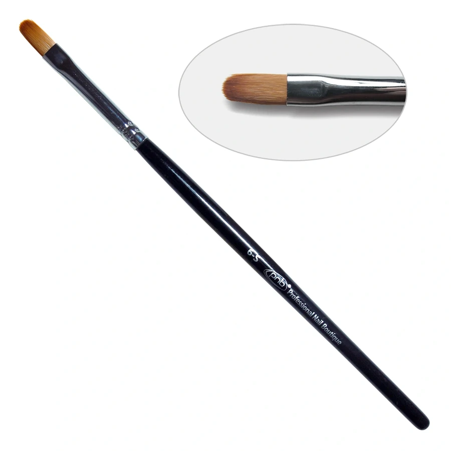 Пензлик для гелю овальний PNB 2G Brush For Gel Oval 6-s