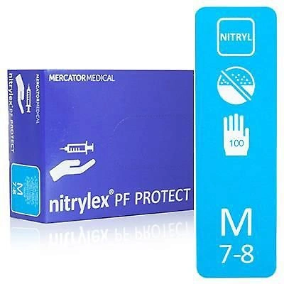 Одноразові захисні рукавички Mercator Medical Nitrilex PF Protect Gloves (M 7-8)