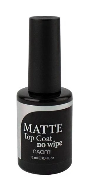 Верхнє матове покриття для гель-лаку Naomi Gel MATTE Top Сoat No Wipe без липкого шару 12 мл