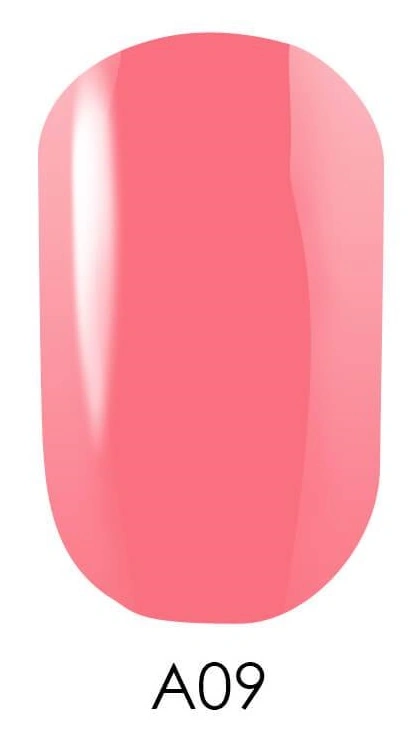 Гель-лак акварельний Naomi Gel Polish Aquaurelle A09 коралово-персиковий, емаль 6 мл