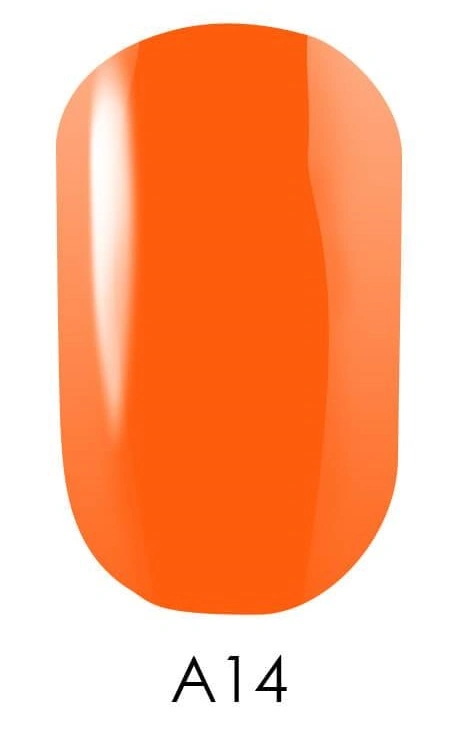 Гель-лак акварельний Naomi Gel Polish Aquaurelle A14 неоновий помаранчевий, емаль 6 мл