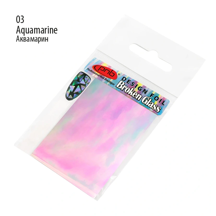 Фольга з ефектом Бите скло PNB Design Foil Broken Glass 03 4х50 см