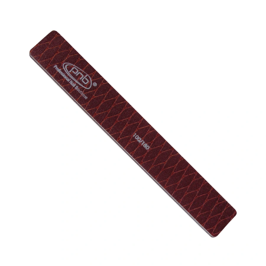 Пилка для натуральних та штучних нігтів Змія PNB Brown Snake Nail File Square 100/180 100/180
