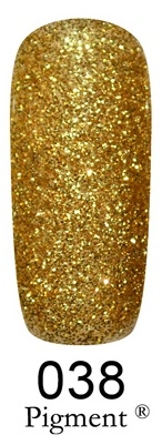 Гель-лак FOX Gel Polish Gold Pigment №038 щільні золоті блискітки 6 мл