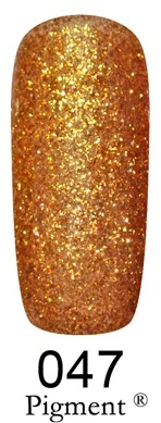 Гель-лак FOX Gel Polish Gold Pigment №047 щільні темно-золоті блискітки 12 мл