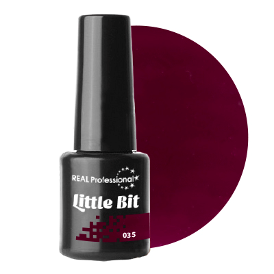 Гель-лак Real Professional Gel Polish №35 Little Bit бордово-винний, емаль 6 мл