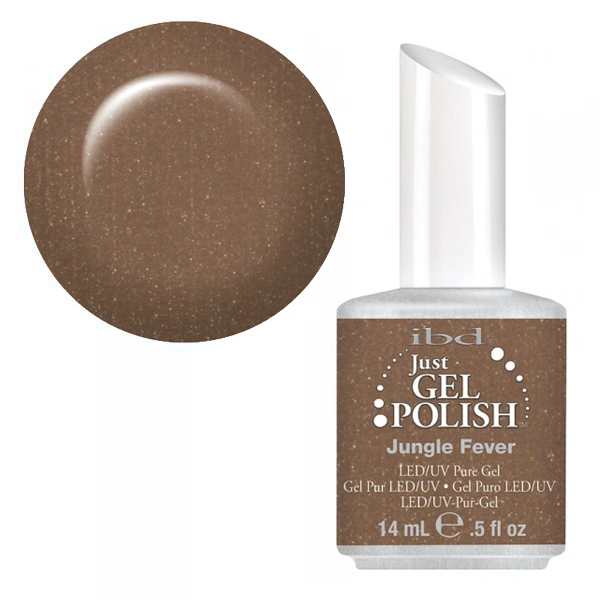 Гель-лак Тропічна лихоманка IBD Just Gel Polish Jungle Fever коричневий з мікроблиском 14 мл