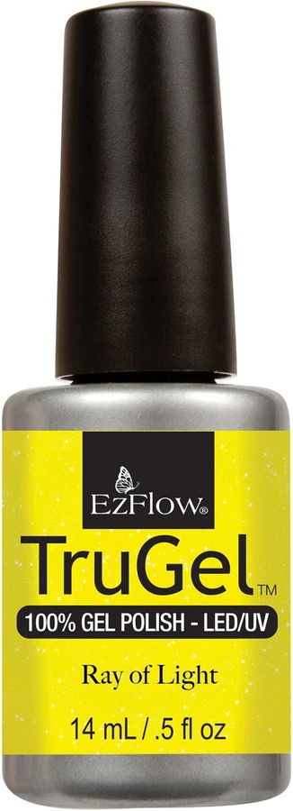 Гель-лак EzFlow TruGel Ray Of Light кислотно-жовтий, з шимером 14 мл