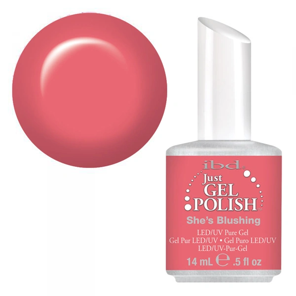 Гель-лак Румянець IBD Just Gel Polish She is Blushing коралово-рожевий світлий, емаль 14 мл